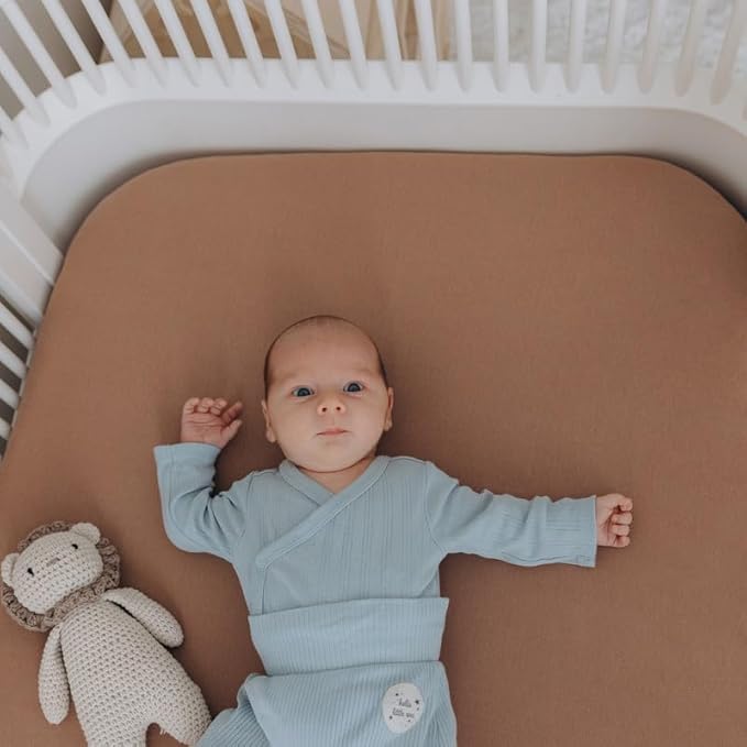Dreamology Mini Crib Sheets,100% Cotton Crib Sheet,2-Pack,Soft,Baby Crib Sheets for Boys,Girls,Pack n Play Sheets,Pack and Play Sheets Fitted,Mini Crib Sheet,Crib Mattress Sheets,24 x 38