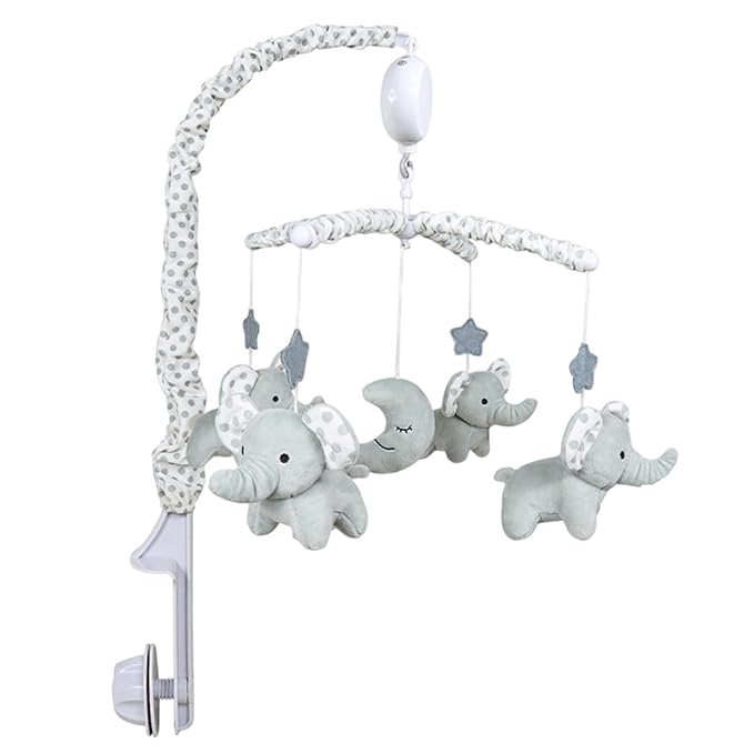 Crib Mobile Girls | Rotating Musical Mobile with Plush Animals | Wind-Up Nursery Decor for Crib Or Cradle, Soft Hanging & Girls with Gentle Music Box