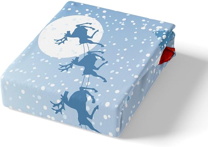 Manfei Snowman Duvet Cover Set King Size, Xmas Deer Trees Print Comforter Cover with 2 Pillowcases, Winter Snowflake Merry Christmas Bedding Set 3pcs for Kids Boys Girls Bedroom Decor,No Comforter