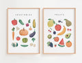 OZCONO Vegetables and Fruits Educational Posters, Harvest Chart Kids, Classroom Decor, Rainbow Nursery Wall Art, Homeschool Education Guide (Unframed) (20x30)
