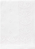 LAWKUL Cellular Blanket Baby 100% Cotton Knitted Soft Knit Crochet Blankets for Newborn Boy Girls Infants White 100x80cm