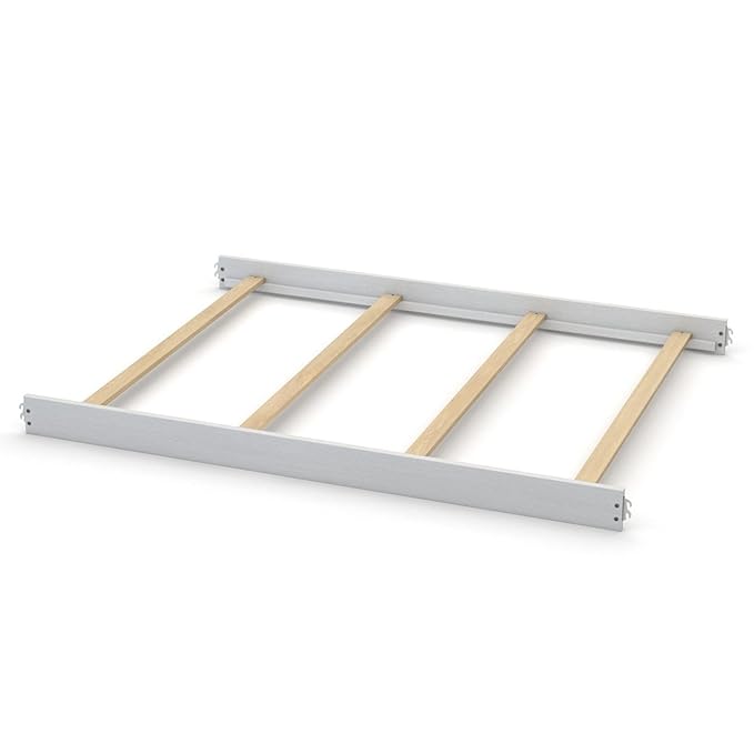 Full-Size Conversion Kit Bed Rails for Evolur Cribs - Solid Wood Crib Convertible Kit to Kids Bed - Transitional Style Rails & Easy-to-Install Child Essentials for Safety (Silver Mist)