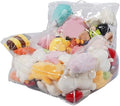 Stuffed Animal Storage Bean Bag Chair, Transparent Material and Hidden Zippers, Spacious Design for Stuffed Animals, Perfect for Home Organization and Cozy Seating in Various Spaces