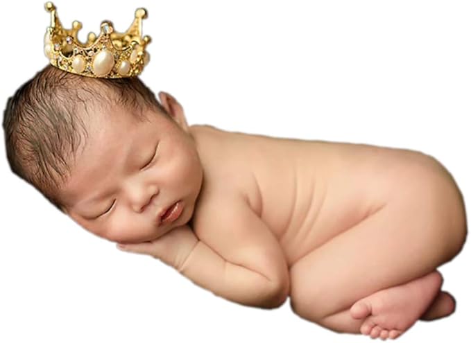 Infant Baby Girl Boy Crown Photo Shoots Headband for Newborn Crystal Princess Party Headwear Photography Props