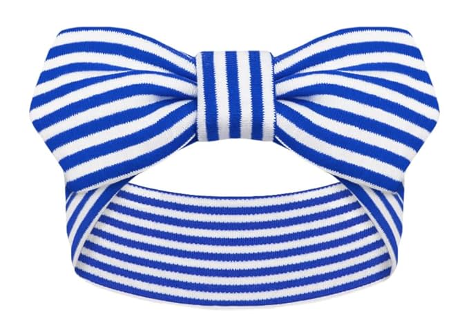 Creative Knitwear Pitt Panthers Infant Girls Royal/White Striped Hair Knot Headband Embroidered Logo - Size Newborn - 4T