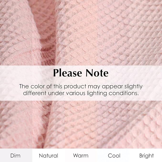 Salt Earth GOTS Certified 100% Organic Cotton Throw Blanket, 60"x80" Waffle Blankets & Throws for Bed, Throw Blanket for Couch, Cozy Christmas Blankets and Throws for Christmas Gifts (Misty Rose)