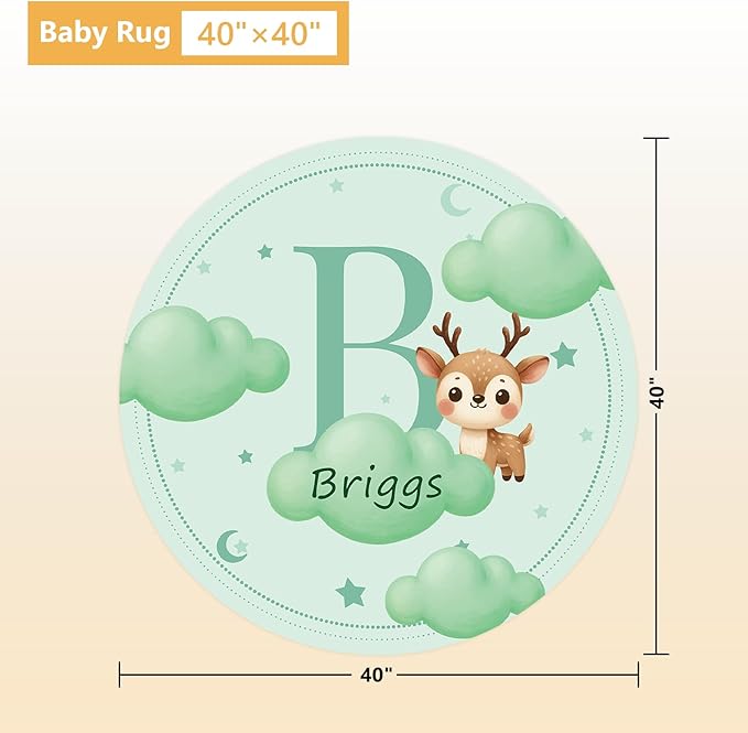 Personalized Crib Bedding Set, 5 Pcs Custom Nursery Bedding Sets with Name, Infant Bedding Set for Baby Girl Boy, Green Deer Double Layer Baby Crib Set, Toddlers Babies Kids Customized Gifts