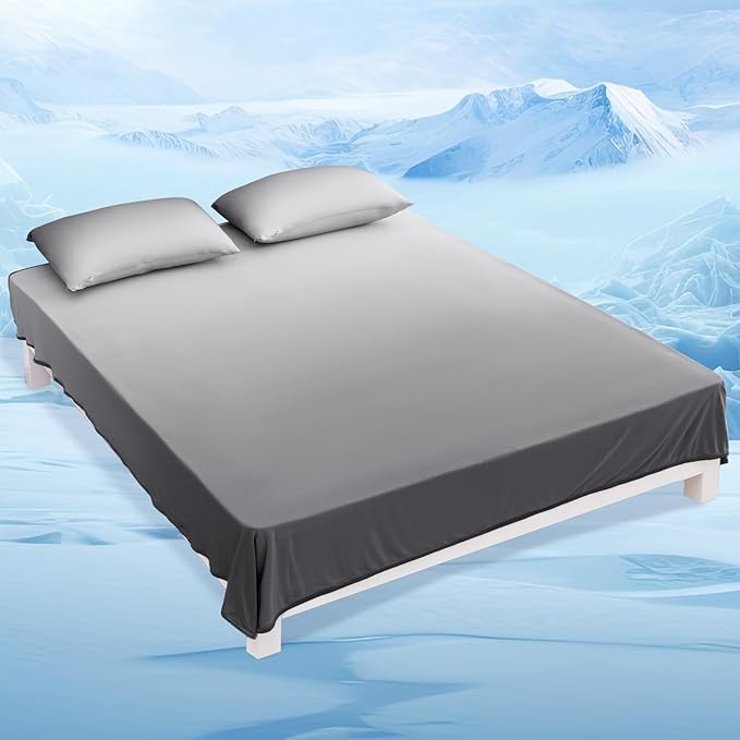 LUXEAR Gradient Cooling Blanket, Double-Sided Q-Max>0.5 Arc-Chill Summer Cold Blanket for Bed Sofa Chair Travel, Absords Heat to Keep Body Cool for Hot Sleeper & Night Sweats Adult Kids - Throw Gray