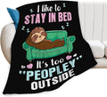 Funny Sloth Throw Blanket Sloth Gifts for Girls Boys Women Men Kids Adults Soft Flannel Fleece Blanket for Couch Sofa Bed Home Decor 40"x50"