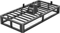 Upgrade Anti Bending and Round Corner Legs 10 inch Metal Twin Bed Frame 3500 LBS Heavy Steel Slats Support Platform Bed Frames No Box Spring Needed Platform Noise Free Easy Assembly