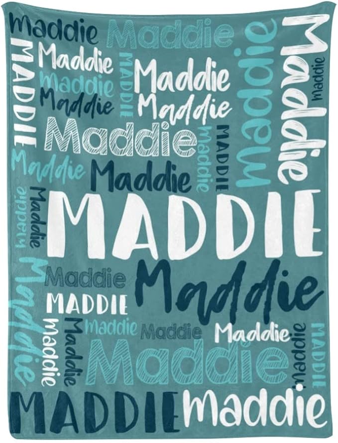 Dr.TOUGH Personalized Blankets with Name Customized Baby Blankets for Girls Boys Adults Personalized Name Blanket for Kids Adults (Blue Bird,60''×80'')
