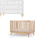 dadada Baby Harmony Set, Nursery Furniture Set. Baby Crib and Dresser Combo. Soho 3 in 1 Convertible Crib and Austin 5 Drawer Nursery Dresser. Natural Beechwood