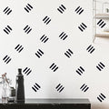 Boho 3 Lines Black Vinyl Wall Decals Modern Irregular Stripe Line Wall Stickers for Living Room Bedroom Office Home Wall Decor