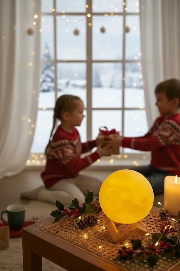 Moon Lamp, Moon Light, Moon Decorations, Cool Lamp, Moon Lamps for Adults, Decor for Boys, Thanksgiving, Christmas, 4.7 Inch, 16 Color Led