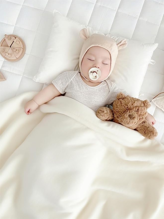 Organic 100% Cotton Multifunctional Blanket 40x40 Inches，Ultra-Soft for Baby & Home，Hypoallergenic, Machine Washable - for Travel, Nursery, Sofa & Camping