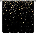 Star Celestial Blackout Curtain, Space Funny Fantasy Galaxy Starry Night Window Curtain for Kids Bedroom Nursery Toddler Room 63" W X 63" L