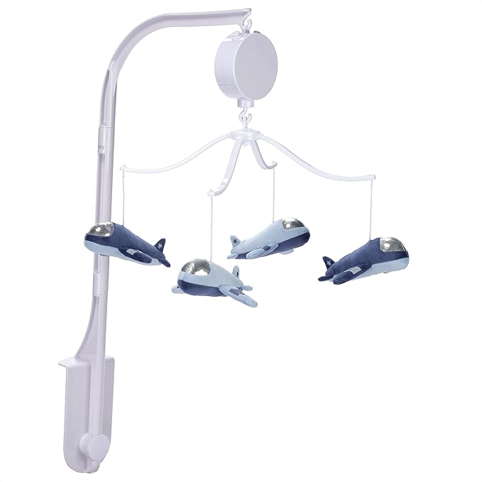 Bedtime Originals Little Aviator Airplane Musical Baby Crib Mobile Soother Toy