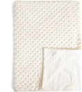 david's kids Micro Fleece Minky Baby Blanket for Girls with Double Layer and Soothing Raised Dots, Breathable and Soft Lightweight Receiving Blanket for Newborns 30x40 Inches, Cream