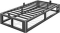 Metal Heavy Duty 12 inch Twin XL Bed Frame with Rounded Corner and Headboard Hole Mattress Retainers 3500 LBS No Box Spring Needed Platform Noise Free Easy Assembly