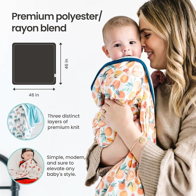 Copper Pearl Eden Three-Layer Quilt: Soft, Breathable Toddler Blanket | Cozy Baby Quilt for Newborns | 46x46 Premium Polyester/Rayon