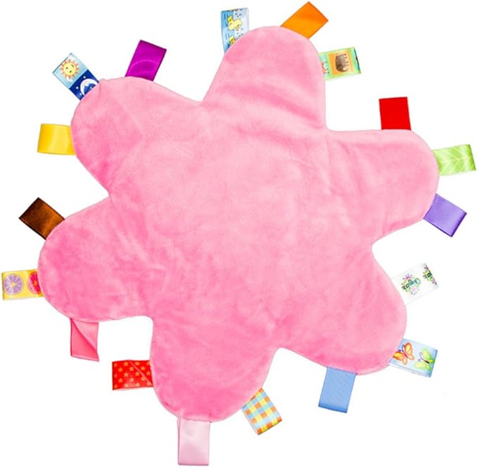 Inchant Taggy Soothing Security Blanket Plum Blossom Baby Velvet Comforter - Pink