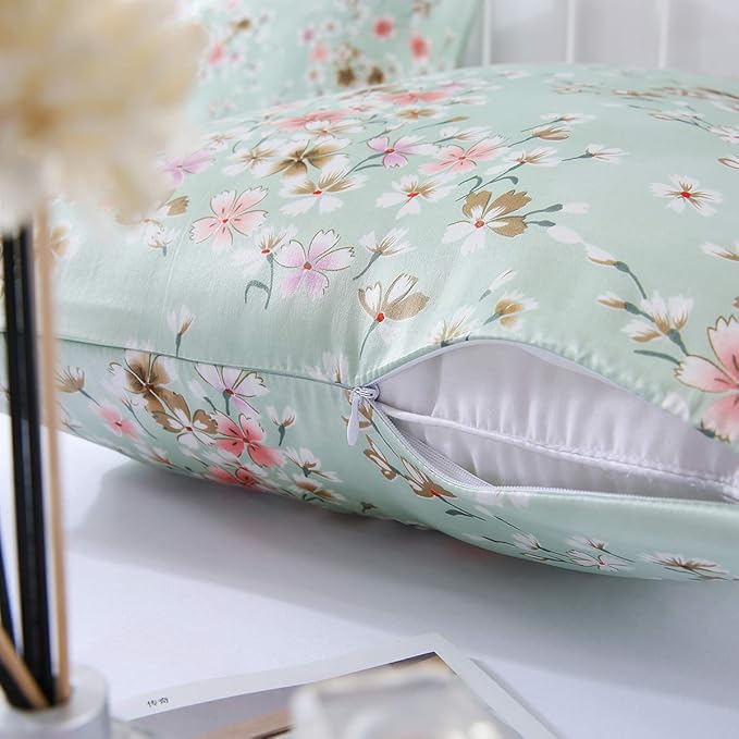 SLPBABY Silk Pillowcase for Hair and Skin with Hidden Zipper Print (Standard(20''x26''), Pattern27)