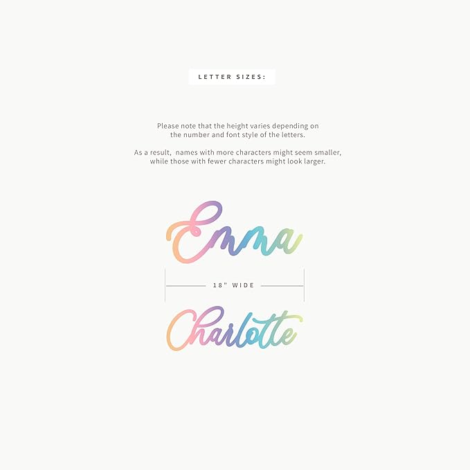 Wooden Name Signs (Rainbow colors) - Personalized wood letters for girl, Baby name sign, Custom name sign nursery, Toddler girl room decor, Home decor