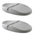 Bumbo 2 Pack Baby Changing Pads for Dresser or Table Top, Portable & Wipeable Non Slip Soft Contoured Diaper Change Station with Harness, Cool Grey