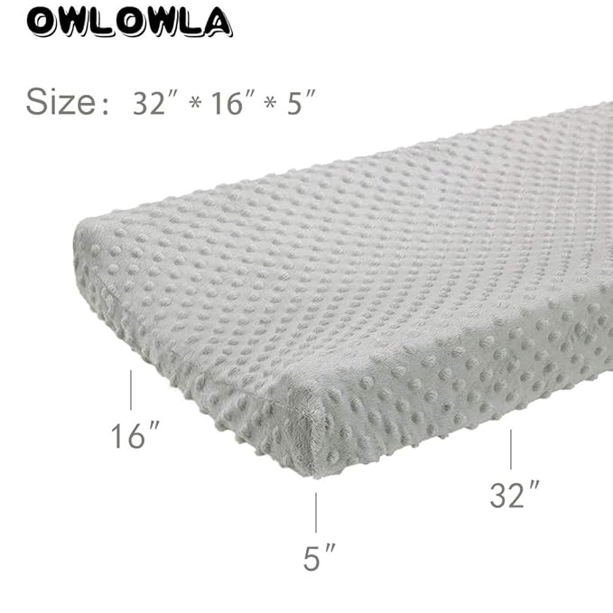 Owlowla Changing Pad Cover, Soft Minky Dots Changing Table Sheets for Baby Boy and Girl(Black)