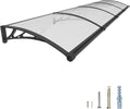 40''*160'' Window and Door Exterior, UV/Rain/Snow/Sunlight Protection Sheet,UPF 50+ Polycarbonate Overhang Canopy,House Overdoor Awnings for Door Entrance Outside/Patio/Porch/Deck