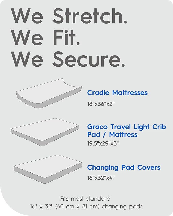 Premium Soft Boho Changing Pad Covers for Girls & Boys - Stretchy Jersey Sheets - Fits Standard Changing Tables - 2 Pack (Whale Dreams)