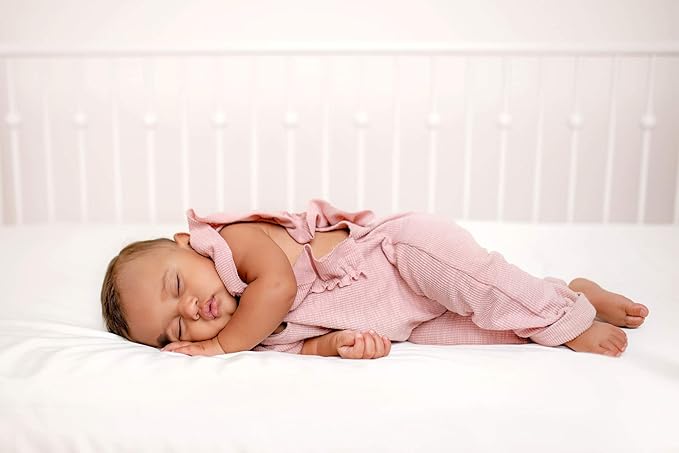 Crib Fitted Sheet by Pure Bamboo, Genuine 100% Organic Viscose Derived from Bamboo, Luxuriously Soft, Ultimate Cooling, Fits Standard Size Crib Mattress (Sterling Blue)