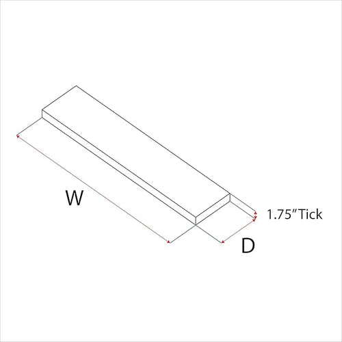 AUDRIELLE URBANDI, Rustic Floating Shelves, Set of 2, Hidden Bracket, Solid Wood, Heavy Duty, Wall Mounted Shelves, (Brown, 24Wx6D)