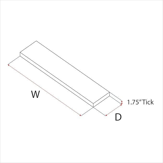 URBANDI, Rustic Floating Shelves, Set of 2, Hidden Bracket, Solid Wood, Heavy Duty, Wall Mounted Shelves, (Dark Brown, 48Wx10D)