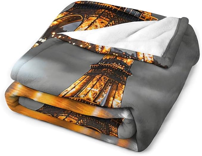 Eiffel Tower Blanket Paris Eiffel Tower Gifts for Girls Boys Woman Kids Lover Throw Blankets Soft Blanket Warm Fleece Flannel Plush Blankets for Bed Sofa Couch 50"x60"