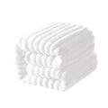 NTBAY Plush Flannel Oversized Baby Blanket, 50X60 Inches Soft and Warm Toddler Blanket with Striped Texture Nursery Bed Blanket for Stroller, Crib, Travel, Baby Gift, 50"x60", White
