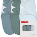 GLLQUEN BABY Girl Swaddles 0-3 Months - 3 Pack Baby Swaddles Sack for Newborn, Infant Sleep Sack, Easy Swaddling Wrap, Tranquil Blue, Nursery Swaddle Blankets Essentials