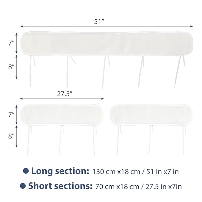 3 Pcs Mesh Cover,Easy to Install, Fits Standard Full-Size (White)