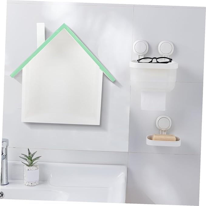 Uonlytech Unique House-Shaped Floating Shelf Wooden Wall-Mounted Storage Rack for Bedroom Sundries Display Practical and Stylish Wall Decor for Living Office Kitchen