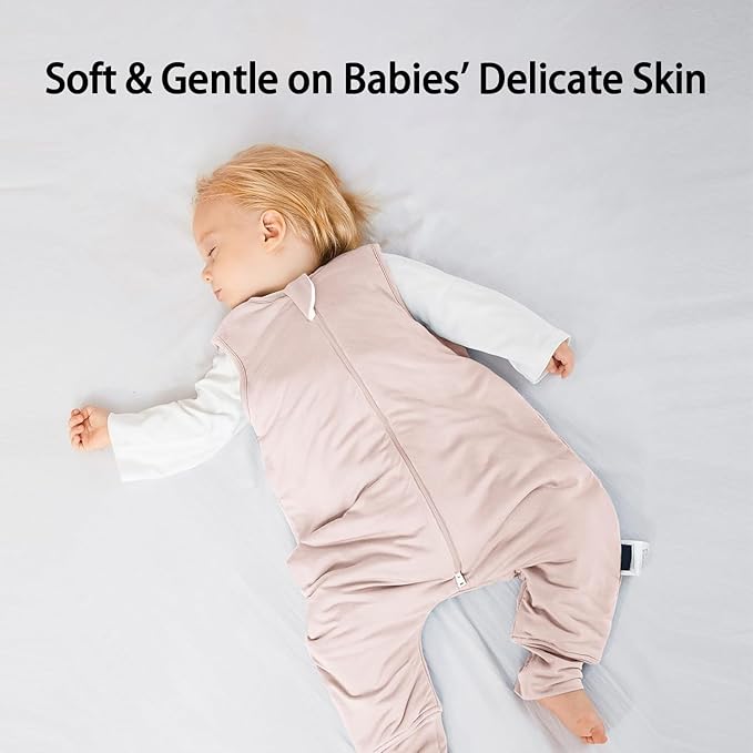 BubblePanda Rayon Made From Bamboo Toddler Sleep Sack with Feet 3t-4t Months 2.5 Tog Winter Ultra Soft Warm Baby Sleep Bag Walker Quilted Thick Wearable Blanket with Legs 2-Way Zipper