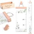let's make Growth Chart for Wall 7 Ft Height Chart with Keepsake Box & Hook Waterproof Canvas Measure Wall Ruler Removable Neutral Nursery Wall Decor for Baby Kids Toddlers