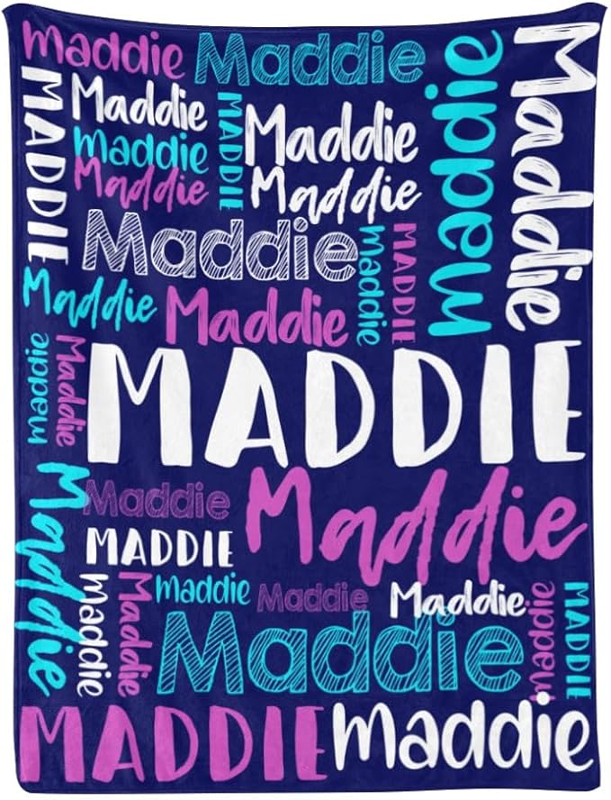 Dr.TOUGH Personalized Blankets with Name Customized Baby Blankets for Girls Boys Adults Monogrammed Blankets and Throws Christmas Birthday Mothers Fathers Valentines Day Gift (Yellow,30''×40'')
