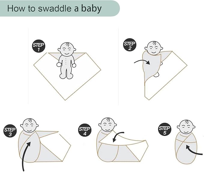Newborn Swaddle Blanket with Hat Set Baby Swaddle Set Hospital Receiving Blankets for Girls Boys(Sage,35"*35")