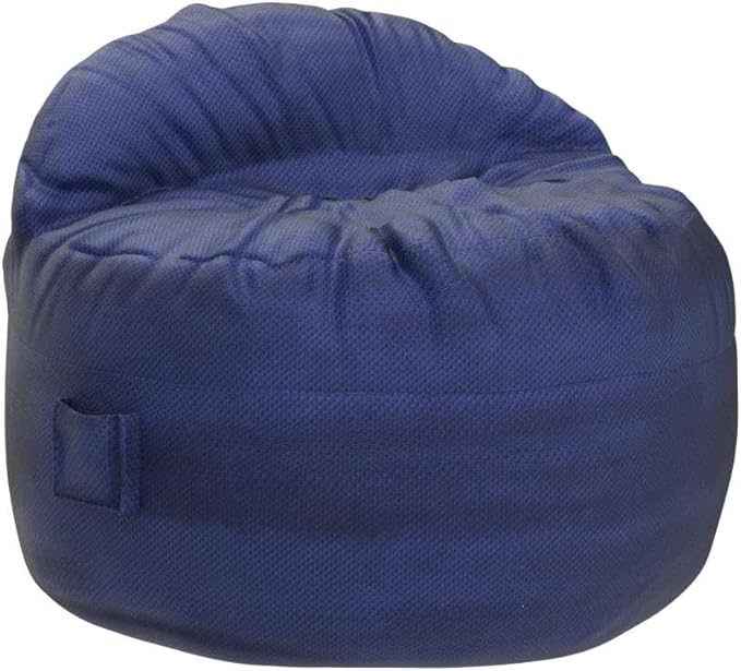 CordaRoy's NEST Gaming Bean Bag Chair-Convertible Bean Bag Chair -Washable Chenille Cover with Pockets for Remote,Controllers-for Living Room,Basement-Full Size-Navy|Made in The USA
