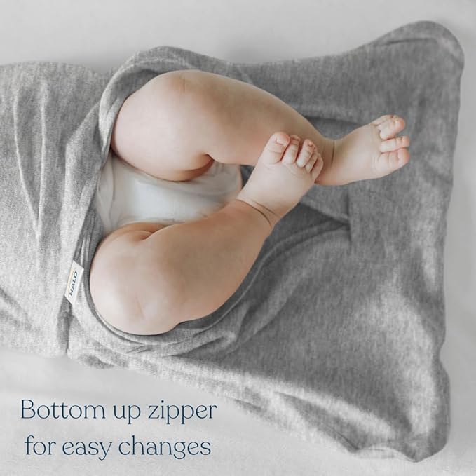 HALO 100% Cotton Sleepsack Swaddle, 3-Way Adjustable Wearable Blanket, TOG 1.5, Sunshine Rainbows, Newborn, 0-3 Months