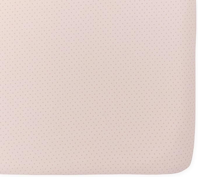 Pehr Crib Sheet, Pin Dot Peony | Breathable Brushed Organic Cotton for Soft Sleep | Snug Fit | Reusable Fabric Bag Packaging | Standard Crib Mattresses up to 52”L x 28”W x 8”H