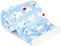 30" x 40" Newborn Blanket Soft Cozy Toddler Lightweight Fuzzy Fluffy Warm Plush Baby Blankets for Infant Toddler Unisex Crib Cot Stroller Unisex (Blue Bear)