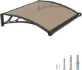32''*48'' Window and Door Exterior, UV/Rain/Snow/Sunlight Protection Sheet,UPF 50+ Polycarbonate Overhang Canopy,House Overdoor Awnings for Door Entrance Outside/Patio/Porch/Deck