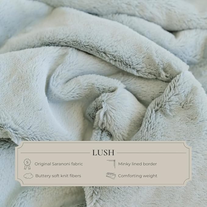 SARANONI Oversized Luxury Blanket | Breathable Super Soft, Lush, Plush Comfy Blankets for Adults | Clay - X-Large 60” x 80”