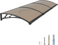 40''*120'' Window and Door Exterior, UV/Rain/Snow/Sunlight Protection Sheet,UPF 50+ Polycarbonate Overhang Canopy,House Overdoor Awnings for Door Entrance Outside/Patio/Porch/Deck
